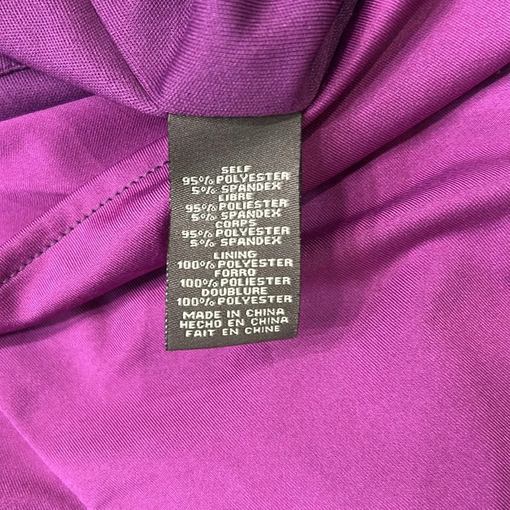 Vince Camuto Side Drape Cocktail Dress Purple Size 4 - Picture 7 of 11